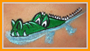 Alligator Cheek Art Design