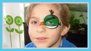 Green Angry Bird Eye Face Painting