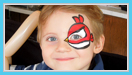 Angry Bird Eye Face Painting