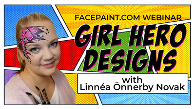 Girl Superhero Face Painting Tutorial with Linnéa Önnerby Novak