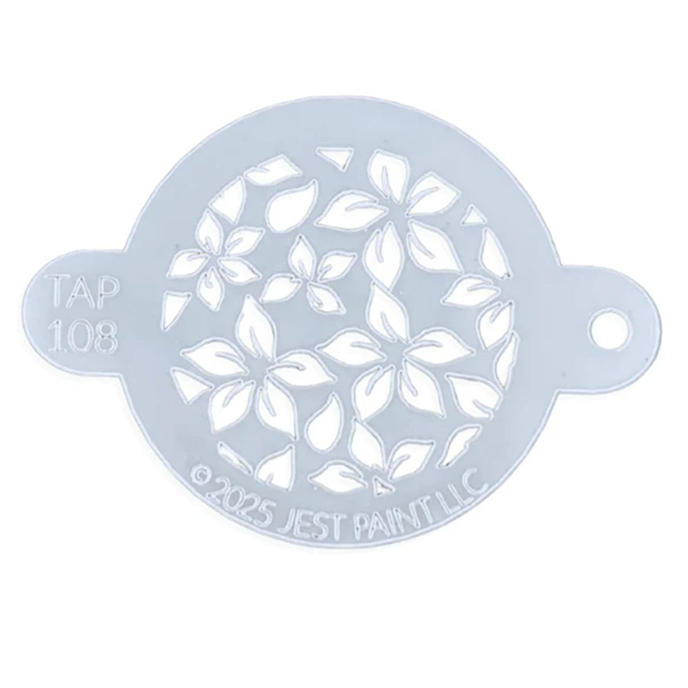 TAP Face Painting Stencil - Poinsettia Flower Pattern (108)